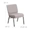 Flash Furniture Hercules Church Chair, Gray Back, 21-1/4 in W 25" L 33" H, Fabric Seat FD-CH0221-4-SV-GYDOT-BAS-GG - alternate 8