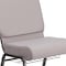 Flash Furniture Hercules Church Chair, Gray Back, 21-1/4 in W 25" L 33" H, Fabric Seat FD-CH0221-4-SV-GYDOT-BAS-GG - alternate 4