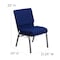 Flash Furniture Hercules Church Chair, Blue Back, 21-1/4 in W 25" L 33" H, Fabric Seat FD-CH0221-4-SV-NB24-BAS-GG - alternate 3