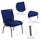 Flash Furniture Hercules Church Chair, Blue Back, 21-1/4 in W 25" L 33" H, Fabric Seat FD-CH0221-4-SV-NB24-BAS-GG - alternate 6