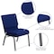 Flash Furniture Hercules Church Chair, Blue Back, 21-1/4 in W 25" L 33" H, Fabric Seat FD-CH0221-4-SV-NB24-GG - alternate 2