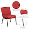 Flash Furniture Hercules Church Chair, 21-1/4 in W 25" L 33" H, Fabric Seat FD-CH0221-4-SV-RED-GG - alternate 4