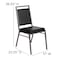Flash Furniture Black Vinyl Banquet Chair FD-LUX-SIL-BK-V-GG - alternate 7