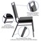 Flash Furniture Black Vinyl Banquet Chair FD-LUX-SIL-BK-V-GG - alternate 3