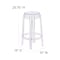 Flash Furniture Transparent Stool, 25.75"H FH-118-APC1-GG - alternate 8