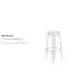 Flash Furniture Transparent Barstool, 29.75"H FH-118-APC2-GG - alternate 4