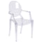 Flash Furniture Shirley Ghost Chair with Arms in Transparent Crystal FH-124-APC-CLR-GG - alternate 4