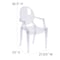 Flash Furniture Shirley Ghost Chair with Arms in Transparent Crystal FH-124-APC-CLR-GG - alternate 8