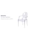 Flash Furniture Shirley Ghost Chair with Arms in Transparent Crystal FH-124-APC-CLR-GG - alternate 9