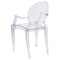 Flash Furniture Shirley Ghost Chair with Arms in Transparent Crystal FH-124-APC-CLR-GG - alternate 5