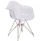 Flash Furniture Alonza Chair, Clear Seat, 24 W 24" L 31.75 H, Polycarbonate, Rubber Seat FH-132-CPC1-GG - alternate 3