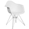 Flash Furniture Alonza Chair, White Seat, White Back, 24.5 W 25" L 31.25 H, Chrome, Polypropylene Seat FH-132-CPP1-WH-GG - alternate 2