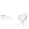 Flash Furniture Alonza Chair, White Seat, White Back, 24.5 W 25" L 31.25 H, Chrome, Polypropylene Seat FH-132-CPP1-WH-GG - alternate 3