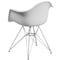 Flash Furniture Alonza Chair, White Seat, White Back, 24.5 W 25" L 31.25 H, Chrome, Polypropylene Seat FH-132-CPP1-WH-GG - alternate 4