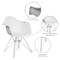 Flash Furniture Alonza Chair, White Seat, White Back, 24.5 W 25" L 31.25 H, Chrome, Polypropylene Seat FH-132-CPP1-WH-GG - alternate 7
