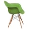 Flash Furniture Alonza Chair, Green Seat, Wood Back, 24.5 W 25" L 31.25 H, Metal, Polypropylene, Wood Seat FH-132-DPP-GN-GG - alternate 5