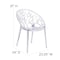 Flash Furniture Specter Series Transparent Stacking Side Chair FH-156-APC-GG - alternate 6