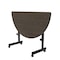 Correll Half Round Deluxe Adjustable Height Flip Top Training Table, High Pressure Laminate Top, Walnut FT2448HR-01 - alternate 3