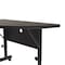 Correll Half Round Deluxe Adjustable Height Flip Top Training Table, High Pressure Laminate Top, Walnut FT2448HR-01 - alternate 5