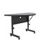Correll Half Round Deluxe Adjustable Height Flip Top Training Table, High Pressure Laminate Top, Gray FT2448HR-15 - alternate 2