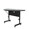 Correll Half Round Deluxe Adjustable Height Flip Top Training Table, High Pressure Laminate Top, Gray FT2448HR-15 - alternate 3