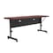 Correll Rectangle Deluxe Adjustable Height Flip Top Training Table, High Pressure Laminate Top, Cherry FT2472-21 - alternate 8
