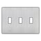 Lutron Traditional Fassada Wall Plates, Number of Gangs: 3 Satin Finish, Stainless Steel FW-3-SS - alternate 2