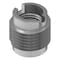 Zoro Select Knife Thread Insert, 3/8"-24 Int Thrd Sz, 5/8 in L, 1/2 in Dia., 18-8 Stainless Steel, Plain, 5 PK 400-624-CR-PK5 - alternate 1