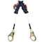 3M Dbi-Sala DBI-SALA(R) Twin Leg Personal Self Retracting Lifeline, 7 1/4 ft Length, Rebar Hook, Steel 3500278 - alternate 3