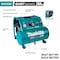 Makita Quiet Series Electric Air Compressor, 1-1/2 HP, 3.0Gal, Oil-Free MAC320Q - alternate 6