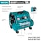 Makita Quiet Series Electric Air Compressor, 1/2 HP, 1.0Gal, Oil-Free MAC100Q - alternate 4