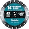 Makita Diamond Blade, 14" dia, 5400 RPM Max Speed E-02646 - alternate 1