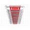 Tekton 15-Tool Combination Wrench Organizer Rack, Red ORG29215 - alternate 4