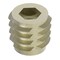 Zoro Select Hex Drive Threaded Insert, No. 10-32 Int Thrd Sz, 25/64 in L, 3/8 in Dia., Zinc Alloy, Plain, 50 PK 801032-10-PK50 - alternate 1