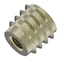 Zoro Select Hex Drive Threaded Insert, No. 10-32 Int Thrd Sz, 25/64 in L, 3/8 in Dia., Zinc Alloy, Plain, 50 PK 801032-10-PK50 - alternate 3