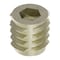 Zoro Select Hex Drive Threaded Insert, No. 10-24 Int Thrd Sz, 25/64 in L, 3/8 in Dia., Zinc Alloy, Plain, 50 PK 801024-10-PK50 - alternate 1