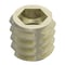 Zoro Select Hex Drive Threaded Insert, 5/16"-18 Int Thrd Sz, 33/64 in L, 35/64 in Dia., Zinc Alloy, Plain, PK50 851618-13-PK50 - alternate 1