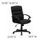 Flash Furniture Leather Task Chair, 17-1/2" to 21-1/2", Black GO-1004-BK-LEA-GG - alternate 2