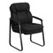 Flash Furniture Contemporary Executive Side Reception Chair, Black Back, 24 in W 26" L 36" H, Curved Padded GO-1156-BK-GG - alternate 2