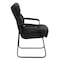 Flash Furniture Contemporary Executive Side Reception Chair, Black Back, 24 in W 26" L 36" H, Curved Padded GO-1156-BK-GG - alternate 6