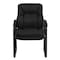 Flash Furniture Contemporary Executive Side Reception Chair, Black Back, 24 in W 26" L 36" H, Curved Padded GO-1156-BK-GG - alternate 4