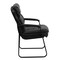 Flash Furniture Contemporary Executive Side Reception Chair, Black Back, 24 in W 26" L 36" H, Curved Padded GO-1156-BK-LEA-GG - alternate 7