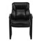 Flash Furniture Contemporary Executive Side Reception Chair, Black Back, 24 in W 26" L 36" H, Curved Padded GO-1156-BK-LEA-GG - alternate 5