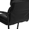 Flash Furniture Contemporary Executive Side Reception Chair, Black Back, 24 in W 26" L 36" H, Curved Padded GO-1156-BK-LEA-GG - alternate 3
