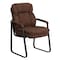 Flash Furniture Contemporary Executive Side Reception Chair, Brown Back, 24 in W 26" L 36" H, Curved Padded GO-1156-BN-GG - alternate 3