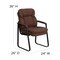 Flash Furniture Contemporary Executive Side Reception Chair, Brown Back, 24 in W 26" L 36" H, Curved Padded GO-1156-BN-GG - alternate 8