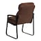 Flash Furniture Contemporary Executive Side Reception Chair, Brown Back, 24 in W 26" L 36" H, Curved Padded GO-1156-BN-GG - alternate 6