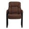 Flash Furniture Contemporary Executive Side Reception Chair, Brown Back, 24 in W 26" L 36" H, Curved Padded GO-1156-BN-GG - alternate 10