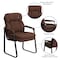 Flash Furniture Contemporary Executive Side Reception Chair, Brown Back, 24 in W 26" L 36" H, Curved Padded GO-1156-BN-GG - alternate 5