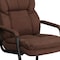 Flash Furniture Contemporary Executive Side Reception Chair, Brown Back, 24 in W 26" L 36" H, Curved Padded GO-1156-BN-GG - alternate 7